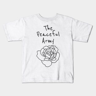 The Peaceful Army // Black Kids T-Shirt